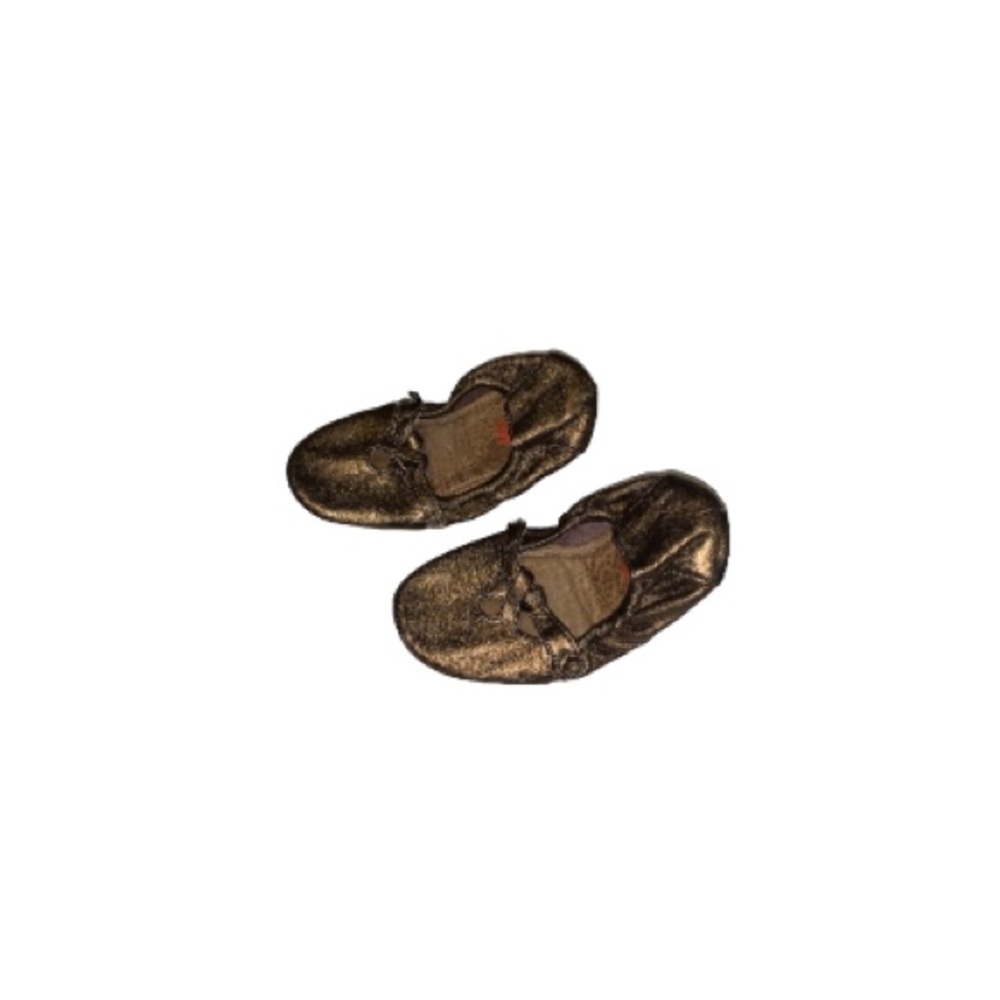 KORS Michael Kors “Petite Phoebe” Bronze Leather Ballet Flats - Girl’s Size 9